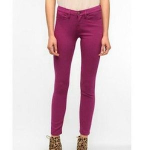 UO BDG Burgundy High Rise Cigarette Ankle Pants